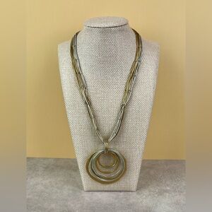 Chico's Mixed-Metal Multi-Strand Concentric Circle Necklace